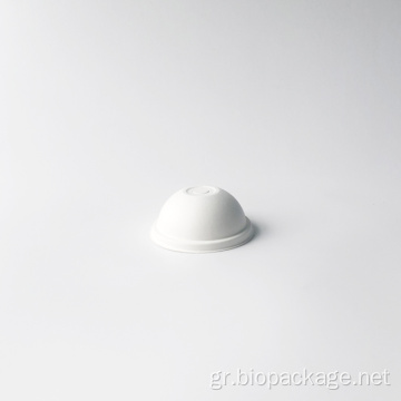 Bagasse Dome Lid 90mm Λευκό καπάκι